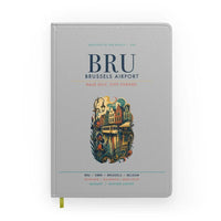 Thumbnail for Brussels Airport (BRU) design on light gray notebook