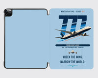Thumbnail for Boeing 777-9 design on light blue ipad tablet case