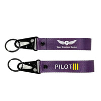 Thumbnail for Pilot & Stripes (3 Lines) - Purple+ NAME