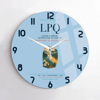 Thumbnail for Luang Prabang International Airport (LPQ) design on light blue no frame wall clock