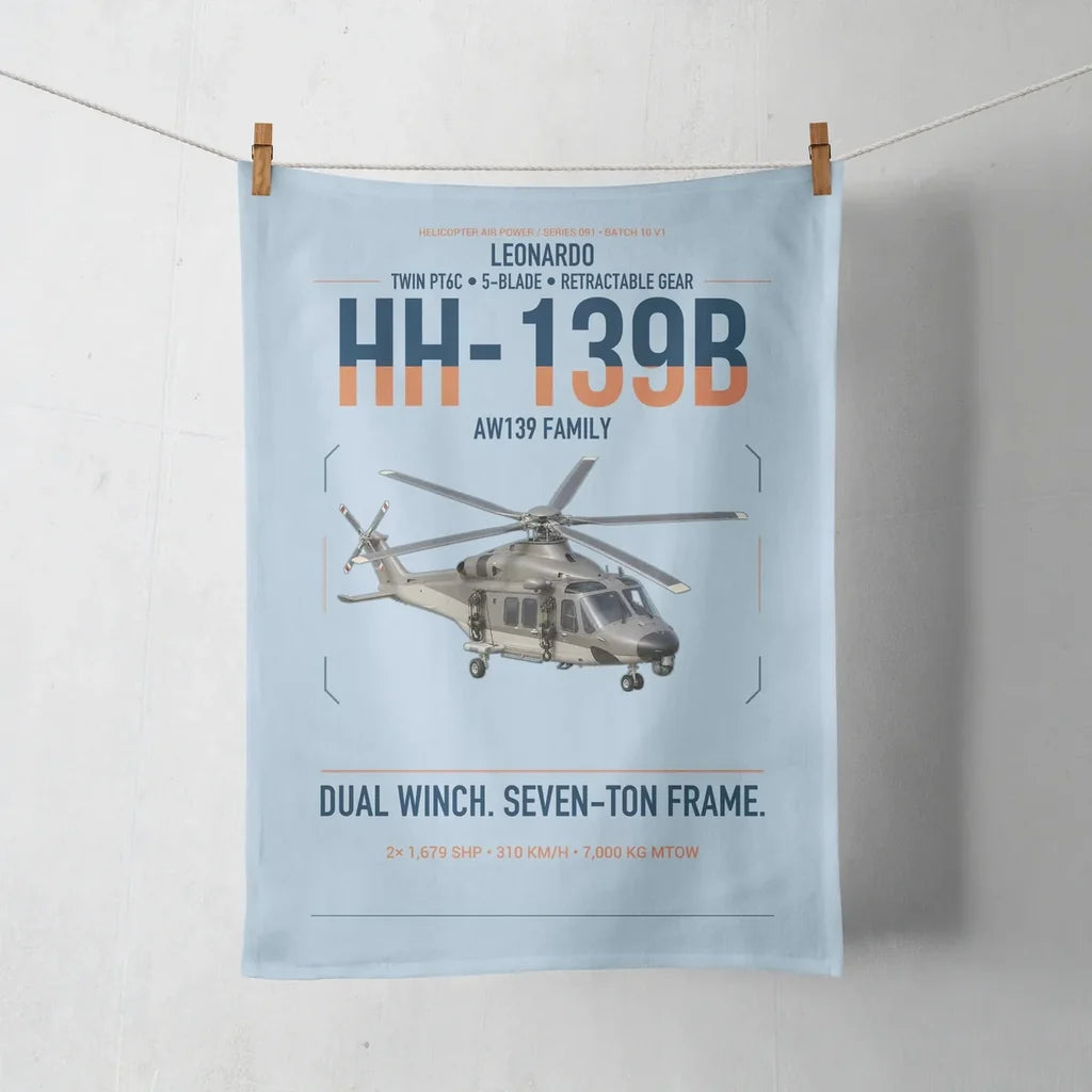 Leonardo HH-139B design on light blue towel