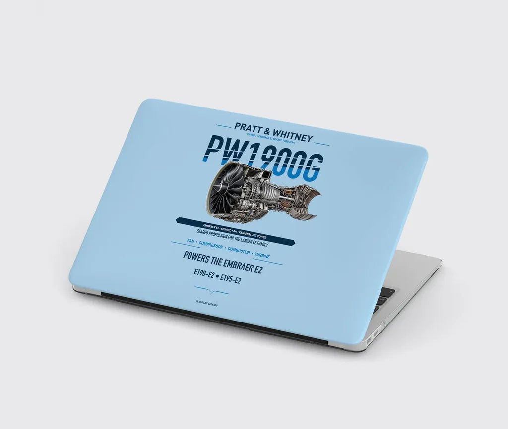 PW1900G design on light blue MacBook case