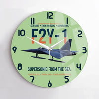 Thumbnail for F2Y-1 Sea Dart Supersonic from the Sea design on light green no frame wall clock