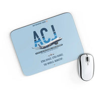 Thumbnail for Airbus ACJ350 / exact ACJ350-900 design on light blue rectangle mouse pad