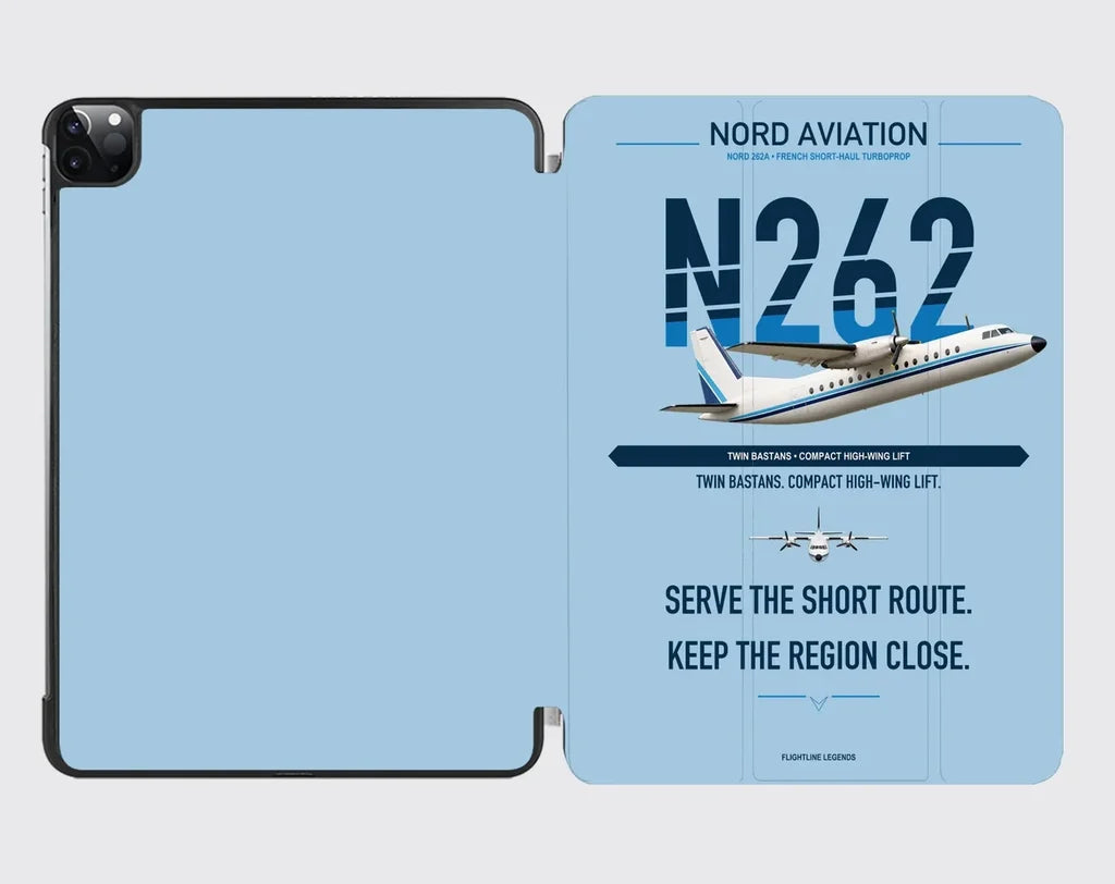 Nord 262A design on light blue ipad tablet case