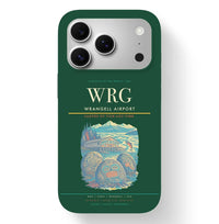 Thumbnail for Wrangell Airport (WRG) design on dark green iPhone 17 Pro MagSafe case