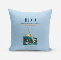 Thumbnail for Redding Regional Airport (RDD) design on light blue pillow