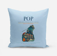 Thumbnail for Gregorio Luperón International Airport (POP) design on light blue pillow