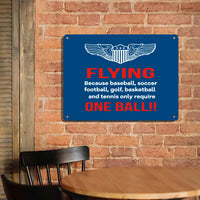 Thumbnail for Flying One Ball Printed Metal Sign - view 5