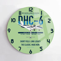 Thumbnail for DHC-6 Twin Otter Classic 300-G design on light green no frame wall clock