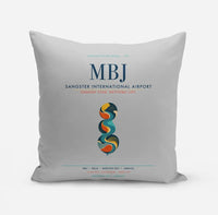 Thumbnail for Sangster International Airport (MBJ) design on light gray pillow