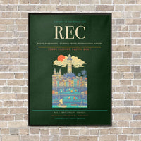 Thumbnail for Recife Guararapes - Gilberto Freyre International Airport REC vertical canvas print - framed - dark green background