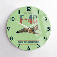 Thumbnail for F-4C Phantom II design on light green no frame wall clock