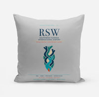 Thumbnail for Southwest Florida International Airport (RSW) design on light gray pillow