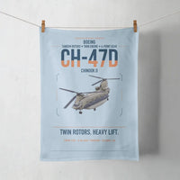 Thumbnail for Boeing CH-47D design on light blue towel