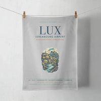 Thumbnail for Luxembourg Airport (LUX) design on light gray towel