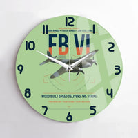 Thumbnail for de Havilland Mosquito FB VI design on light green no frame wall clock