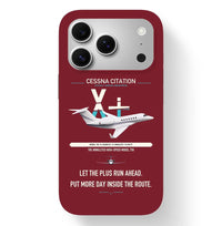 Thumbnail for Cessna Citation X+ design on dark red magsafe iphone case, for iPhone 17 Pro