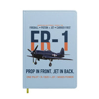 Thumbnail for FR-1 Fireball Prop in Front Jet in Back design on light blue notebook