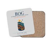Thumbnail for Bogota El Dorado International Airport (BOG) design on light gray 1 piece coaster