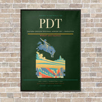 Thumbnail for Eastern Oregon Regional Airport PDT — Pendleton vertical canvas print - framed - dark green background