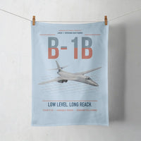 Thumbnail for B-1B Lancer design on light blue towel
