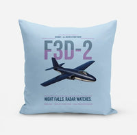 Thumbnail for F3D-2 Skyknight design on light blue pillow