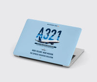 Thumbnail for Airbus A321P2F design on light blue MacBook case