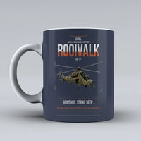 Thumbnail for Denel Rooivalk Mk 1F design on dark blue ceramic mug, double-side print