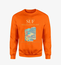 Thumbnail for Lamezia Terme International Airport (SUF) design on orange sweatshirt