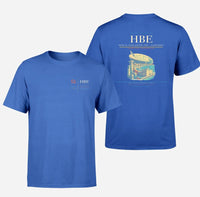 Thumbnail for Borg El Arab Airport (HBE) design printed on blue double-side t-shirt
