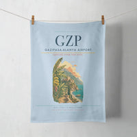 Thumbnail for Gazipasa-Alanya Airport (GZP) design on light blue towel