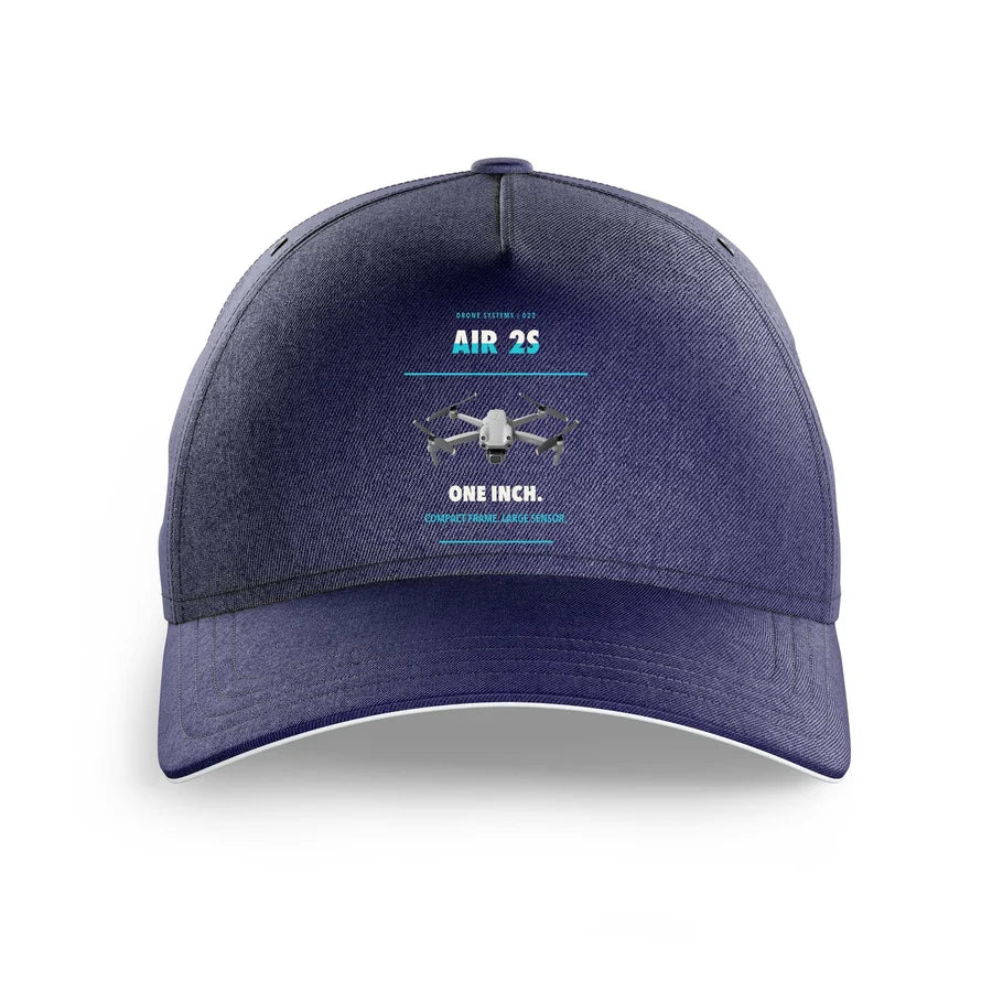 DJI Air 2S design on dark blue printed hat