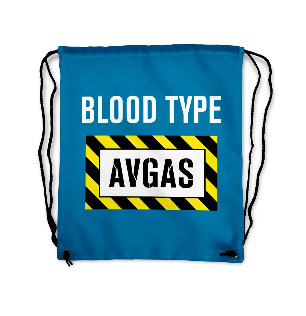 Blood Type AVGAS Drawstring Bag - view 5