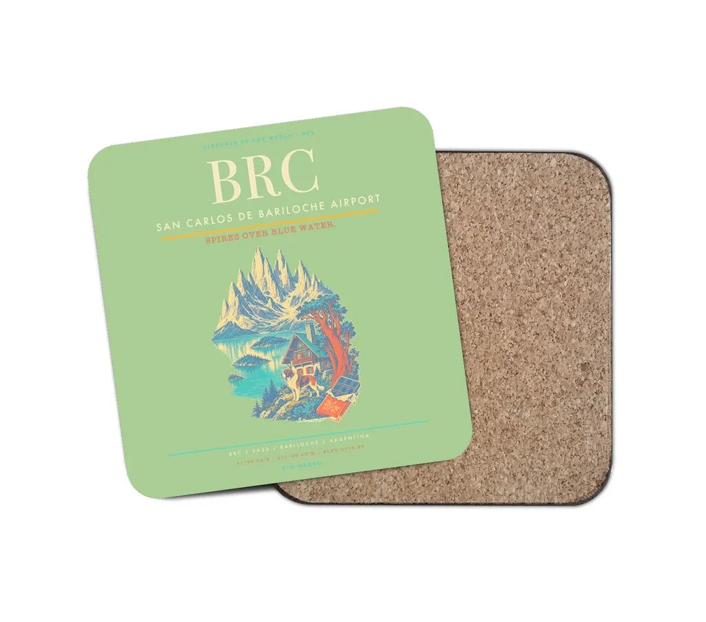 San Carlos de Bariloche Airport BRC Coaster 1-Piece - Light Green