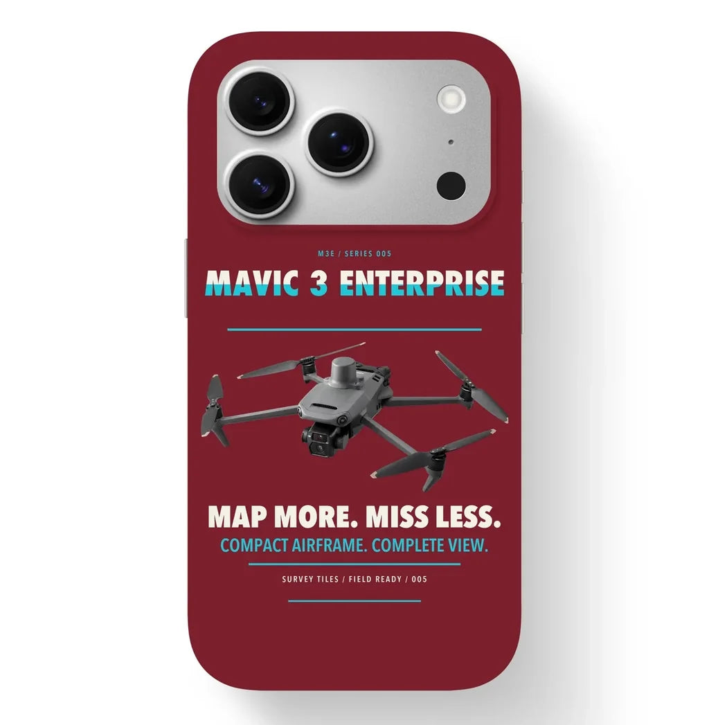 DJI Mavic 3 Enterprise Case design on dark red iphone case
