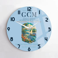Thumbnail for Owen Roberts International Airport (GCM) design on light blue no frame wall clock