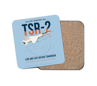 Thumbnail for BAC TSR-2 design on light blue 1 piece coaster