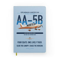 Thumbnail for Grumman American AA-5B Tiger design on light blue notebook