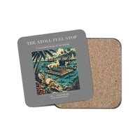 Thumbnail for The Atoll Fuel Stop - Designed Coasters design on gray 1-piece