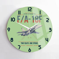 Thumbnail for F-A-18F Super Hornet design on light green no frame wall clock