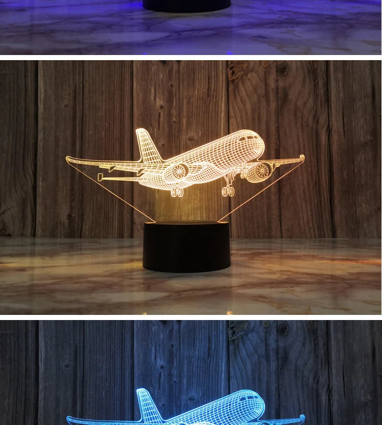 Customisable Super Realistic & Detailed Airplane 3D Lamp - view 6