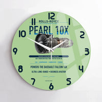 Thumbnail for PEARL 10X design on light green no frame wall clock