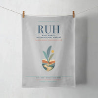 Thumbnail for King Khalid International Airport (RUH) design on light gray towel