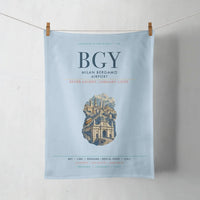 Thumbnail for Milan Bergamo Airport (BGY) design on light blue towel
