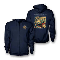 Thumbnail for VINTAGE G4184 - The Galley Breakfast - Premium Zipped Hoodie design on navyblue