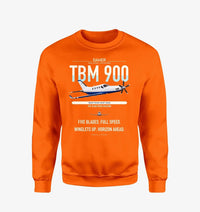 Thumbnail for Daher TBM 900 design on orange sweatshirt