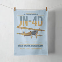 Thumbnail for Curtiss JN-4D Jenny design on light blue towel