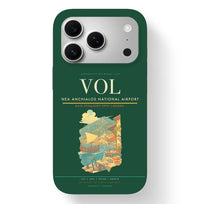 Thumbnail for Volos Airport (VOL) design on dark green iPhone 17 Pro MagSafe case