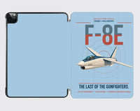 Thumbnail for F-8E Crusader design on light blue ipad tablet case